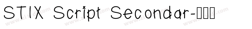 STIX Script Secondar字体转换